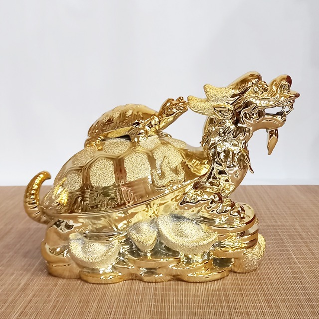 황금 용 거북이 인테리어 장식 인형 소품