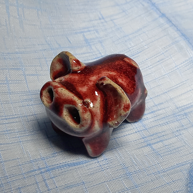 복 돼지 소품 아기 인형 –빨간색
