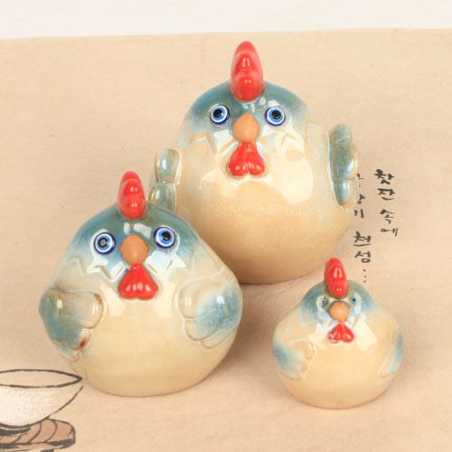 꼬끼오 블루 닭 소품 인형 3p