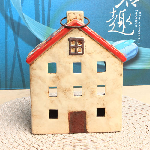 유럽풍 모자이크 지붕 집 모양 캔들14 -인테리어 소품