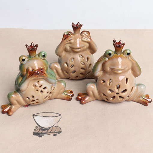 시집살이 왕관 개구리 인형 캔들 -장식품 소품