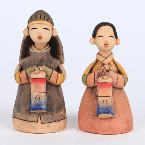 청사 초롱 중 토기 인형 옛날 인형 전통 공예 소품