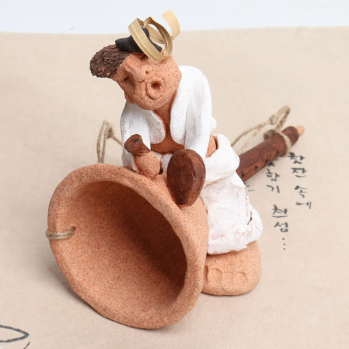 사물놀이 태평소 토기 인형 옛날 인형 전통 공예 소품