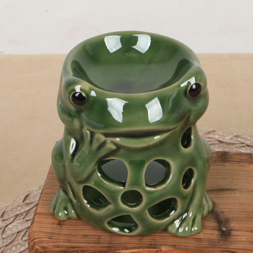 토시리 개구리 아로마 인형 캔들 초록 -장식품소품