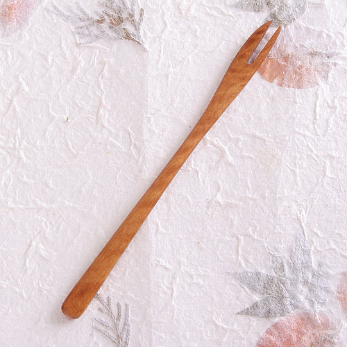 장미목 나무 포크 티포크 15cm