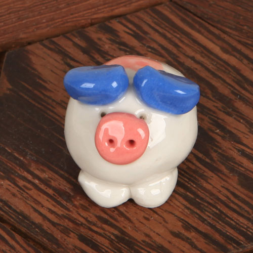 콩 돼지 복 돼지 아기 파란귀 장식 소품 인형