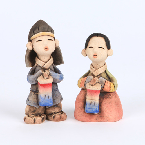 청사 초롱 소 토기 인형 옛날 인형 전통 공예 소품