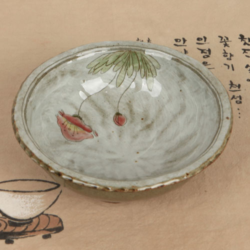 양귀비꽃 탕기 대 국그릇
