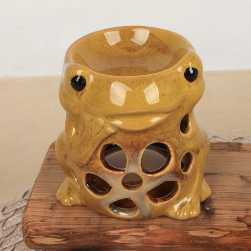 토시리 개구리 아로마 인형 캔들 노랑 -장식품 소품