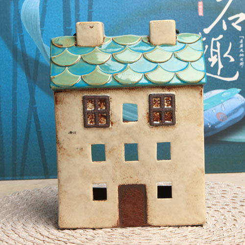 유럽풍 푸른 지붕 집 모양 캔들15 -인테리어 소품