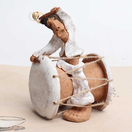 사물놀이 장구 토기 인형 옛날 인형 전통 공예 소품