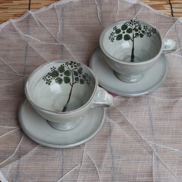 손나무 커피잔세트 (초록나무)